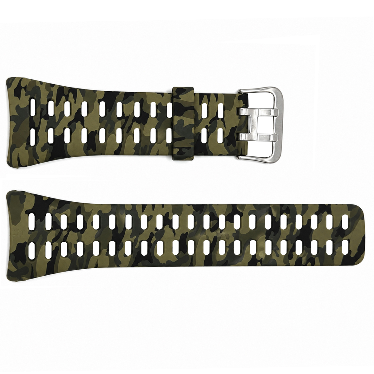 Ремінець для годинника Skmei 1655 Camo Green-Black силіконовий камуфляжний