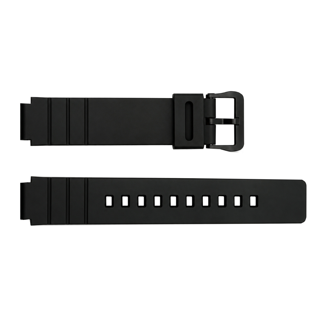 Ремінець для годинника Skmei 2108 All Black чорний полімерний браслет для спортивних моделей - Зображення 2