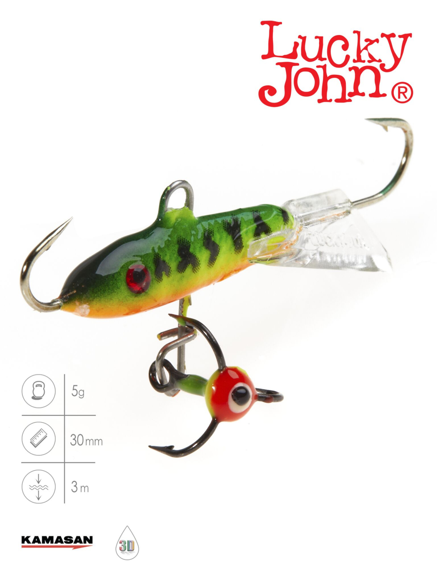 Балансир Lucky John CLASSIC 3 з тр. 30мм/20 блістер