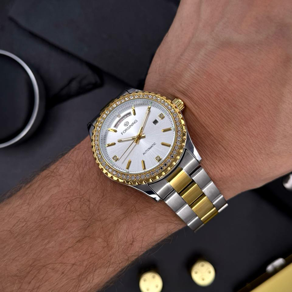 Forsining 6919 Silver-Gold-White Steel - Зображення 5