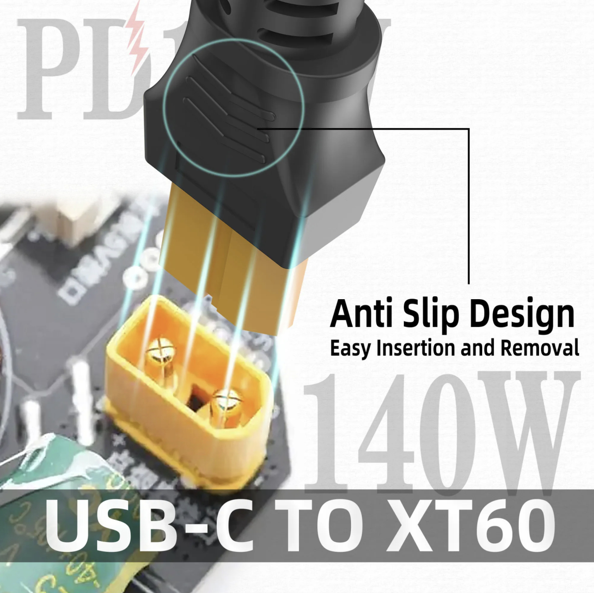 Кабель-перехідник USB Type-C до XT60 PD 140 Вт - Зображення 7