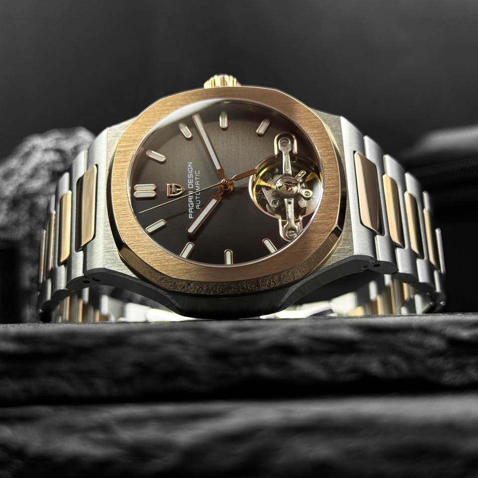 Чоловічий годинник Pagani Design PD-YS025 Silver-Gold-Brown - Зображення 3