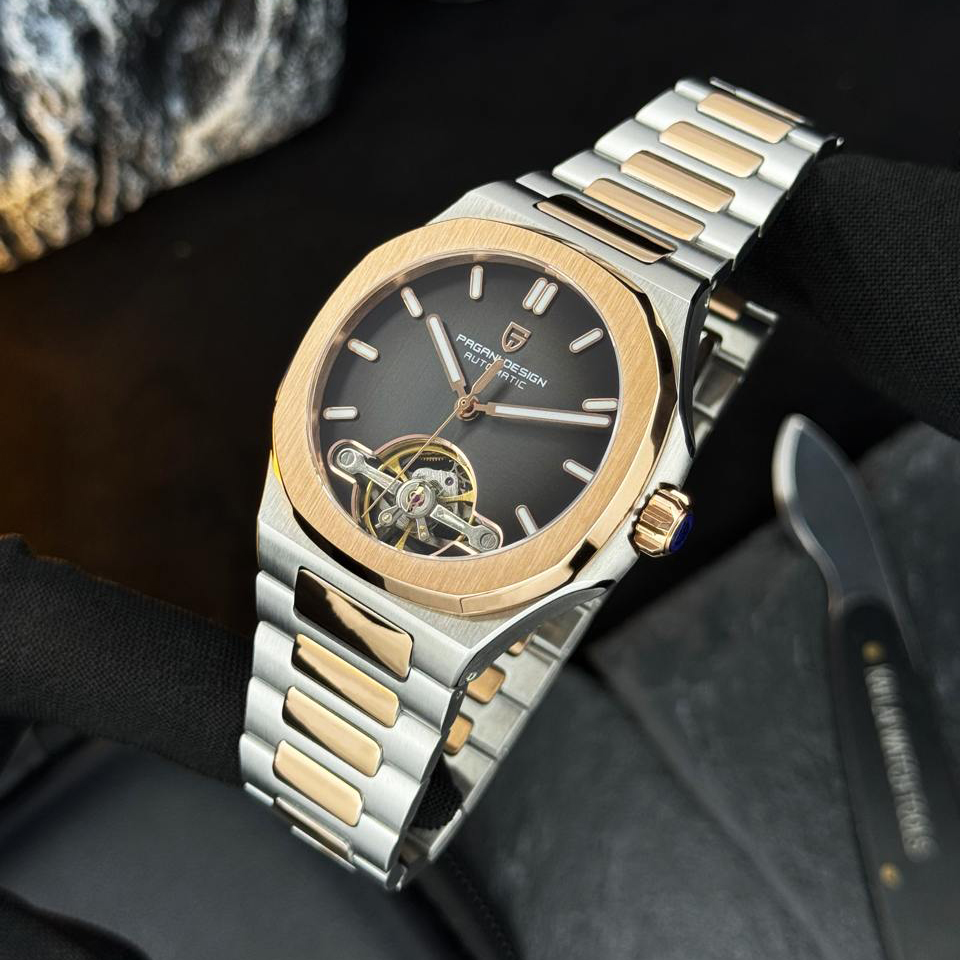 Чоловічий годинник Pagani Design PD-YS025 Silver-Gold-Brown - Зображення 7