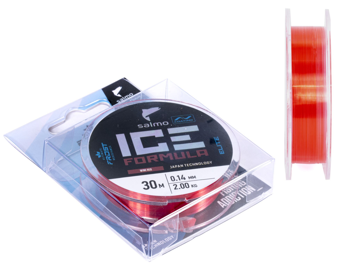Жилка моно зимова Salmo Elite ICE FORMULA Wine Red 0,14 / 30м (червона,інд.уп/ *10)