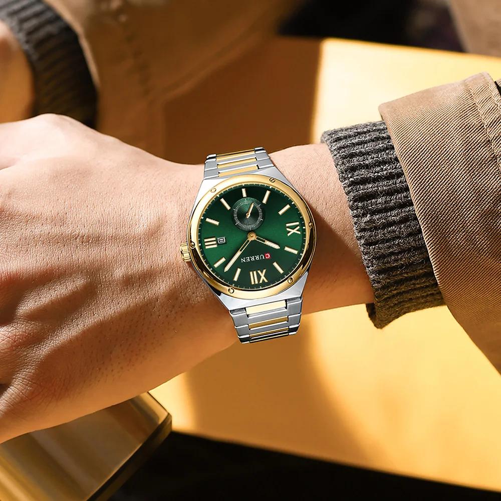 Curren 8471 Silver-Gold-Green - Зображення 3