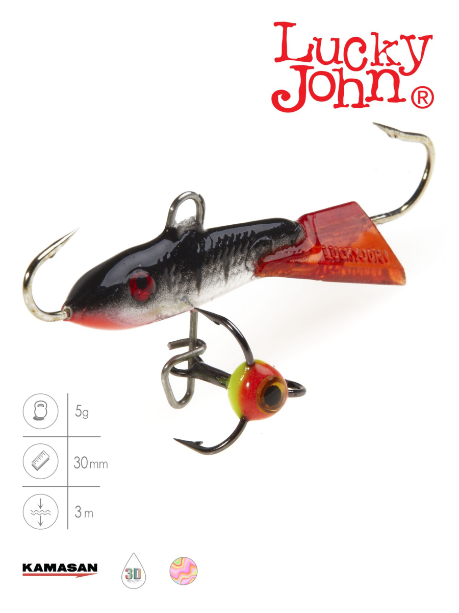 Балансир Lucky John CLASSIC 3 з тр. 30мм/12HRT блістер