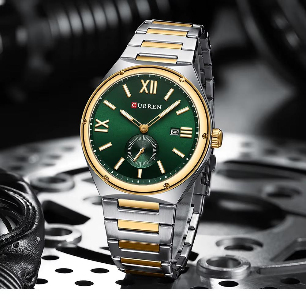Curren 8471 Silver-Gold-Green - Зображення 5