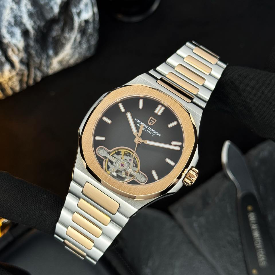 Чоловічий годинник Pagani Design PD-YS025 Silver-Gold-Brown - Зображення 4