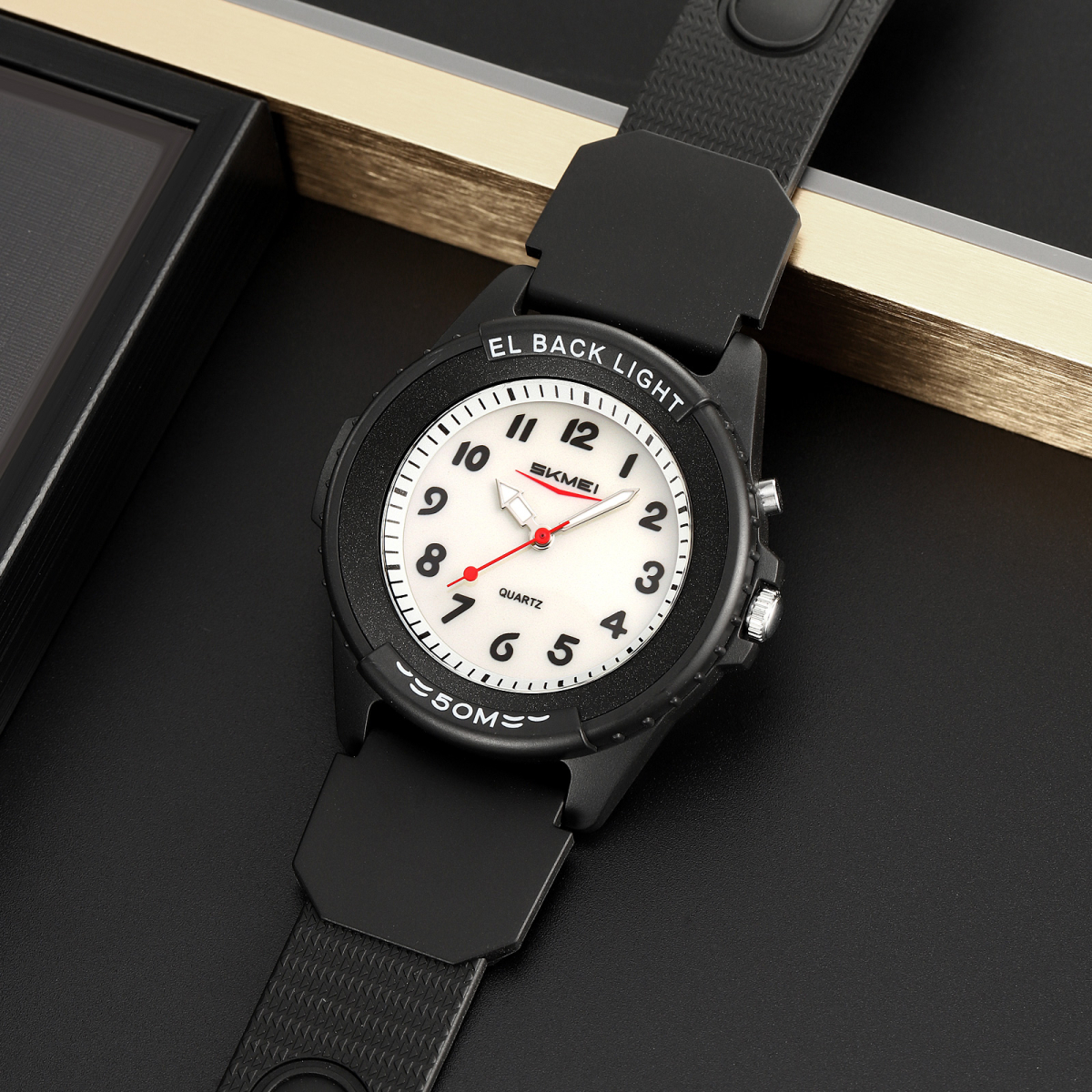 Skmei 2433BKWT-AC Black-White Namber - Зображення 3