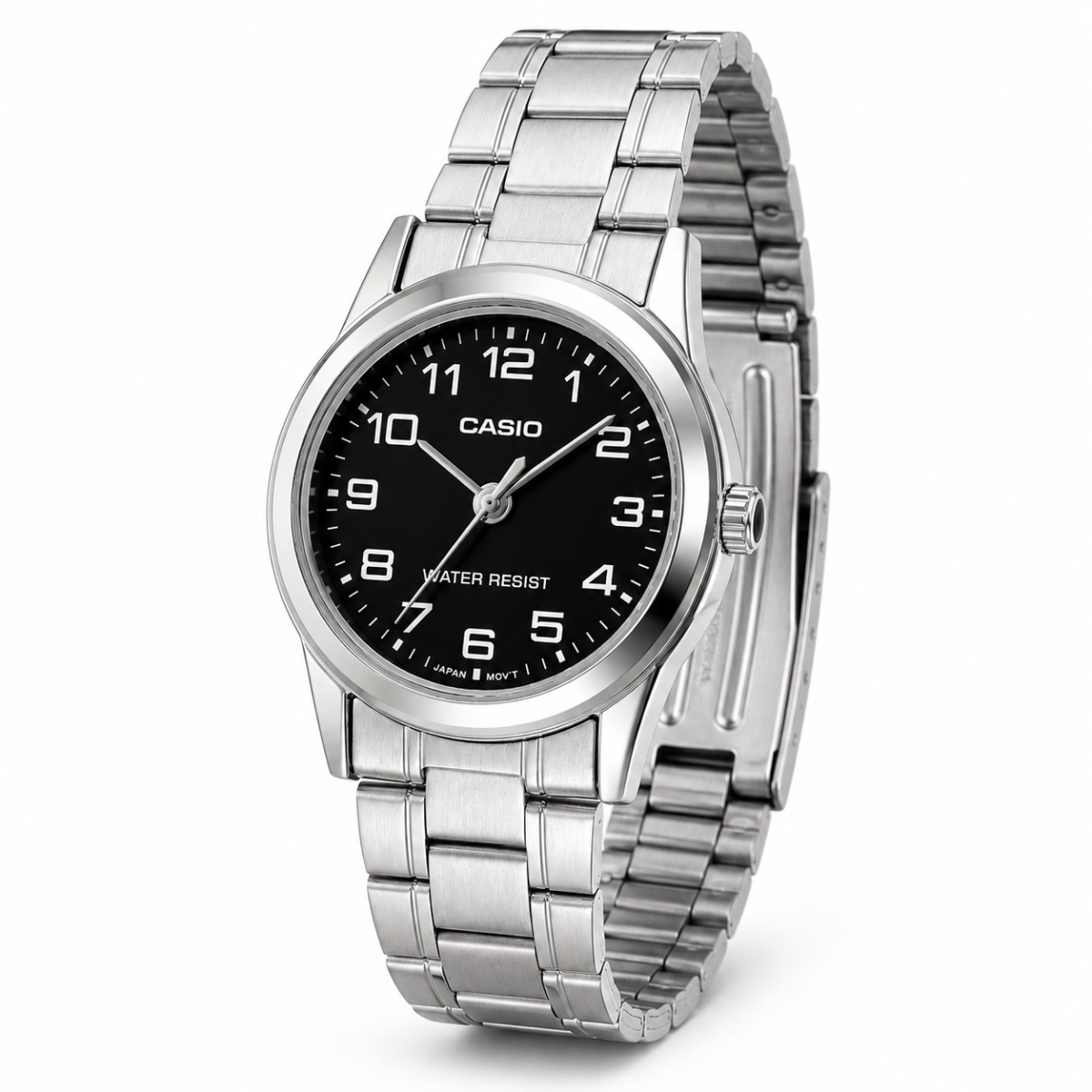 Жіночий годинник Casio LTP-V001D-1B з металевим браслетом та чорним циферблатом - Зображення 2