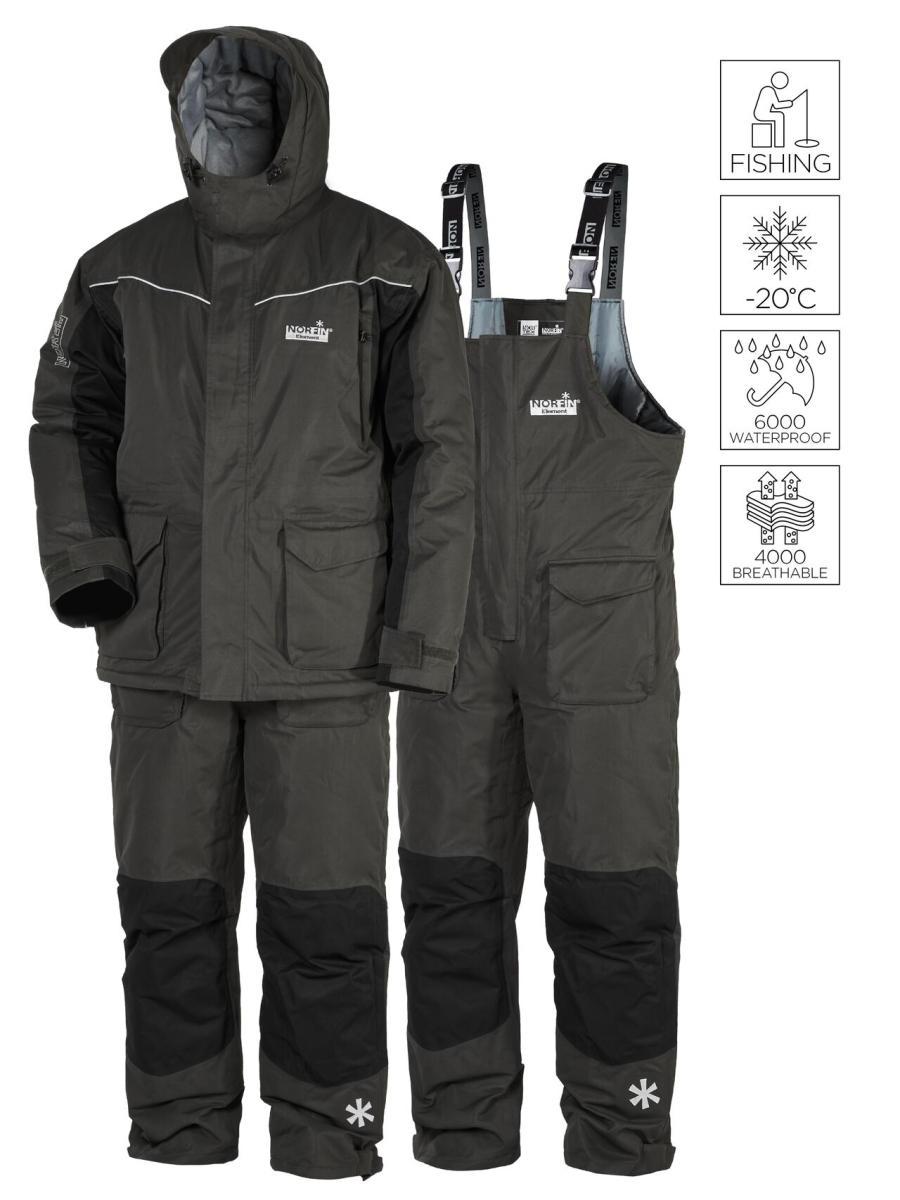 Костюм зимовий мембран. Norfin ELEMENT GRAY -20°/ 6000мм / S