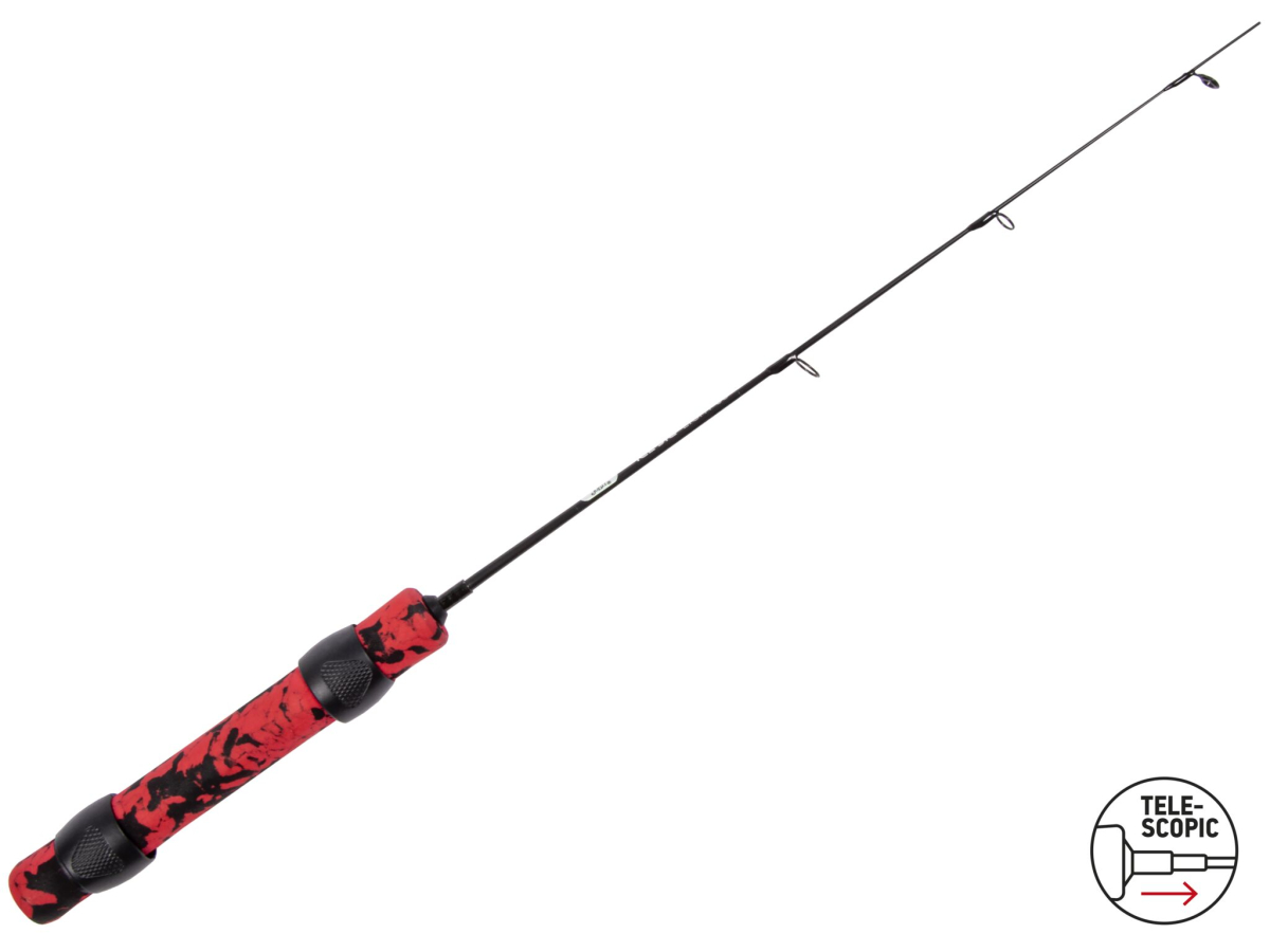 Вудка зимова телескоп Lucky John ICE JIG Medium (стекл.) 50см