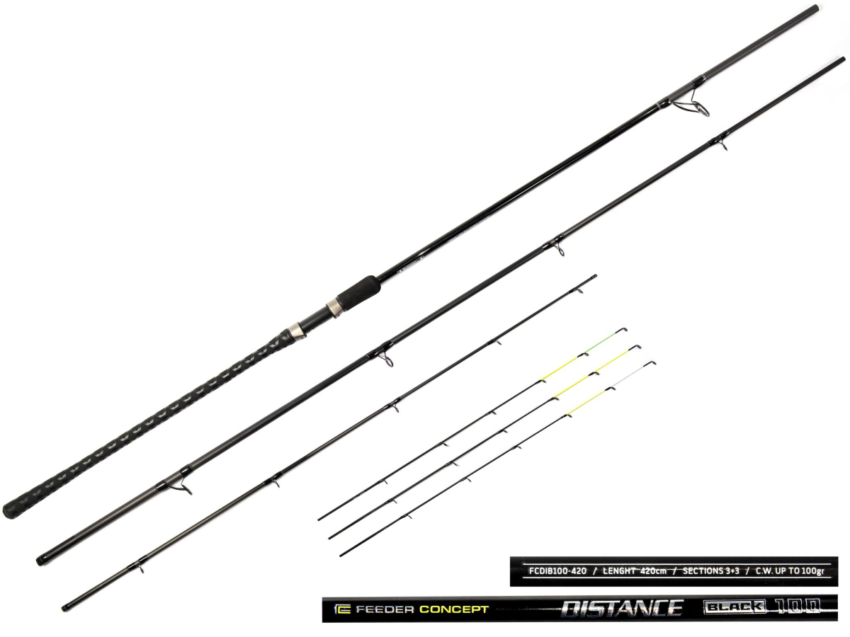 Вудилище фідер. Feeder Concept DISTANCE BLACK 100 100/4.20 (1х1,5oz;1x2oz;1x2,5oz)