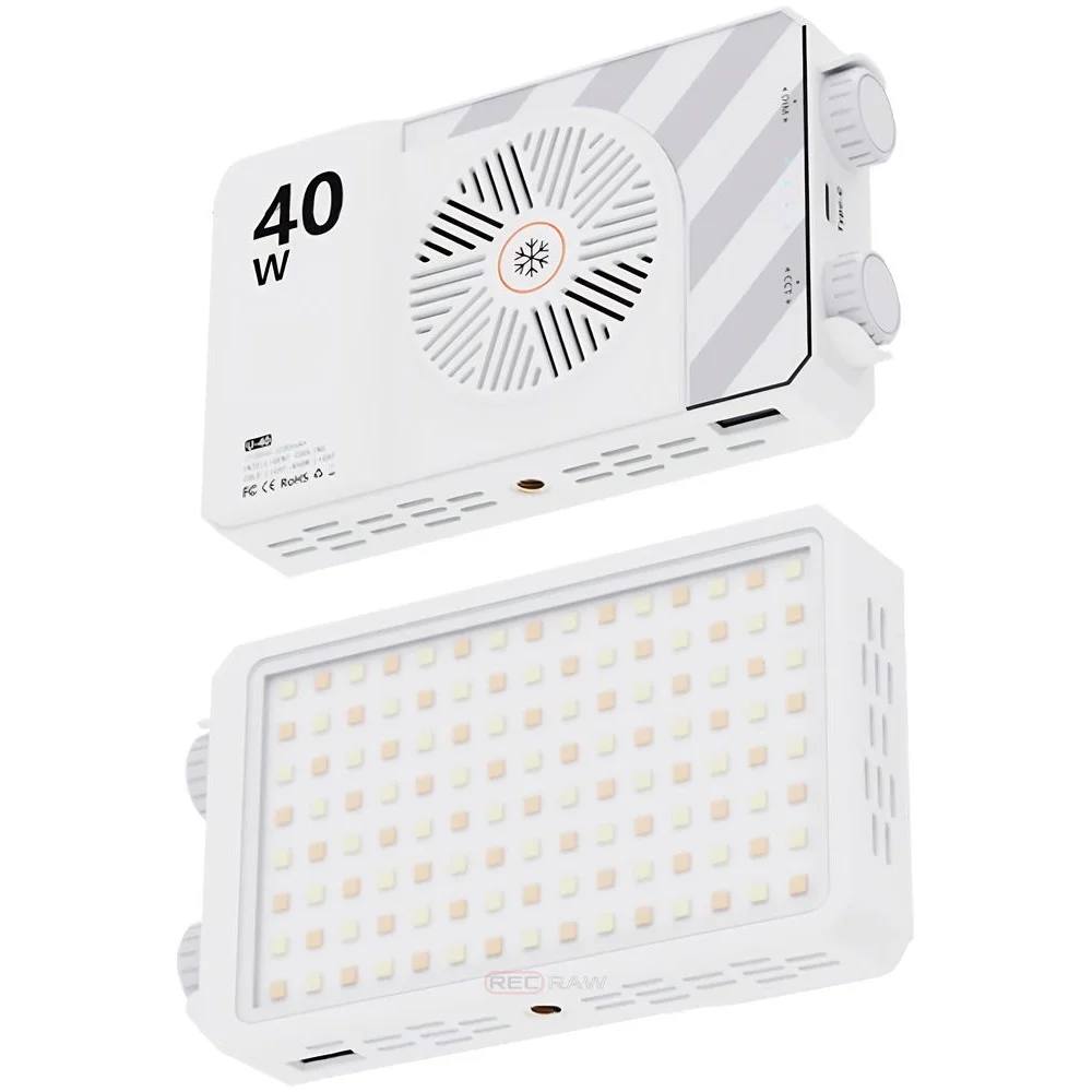 Портативний LED світильник 40W U-40 Bi-Color 2500–9000K CRI95+ з акумулятором та Power Bank - Зображення 2