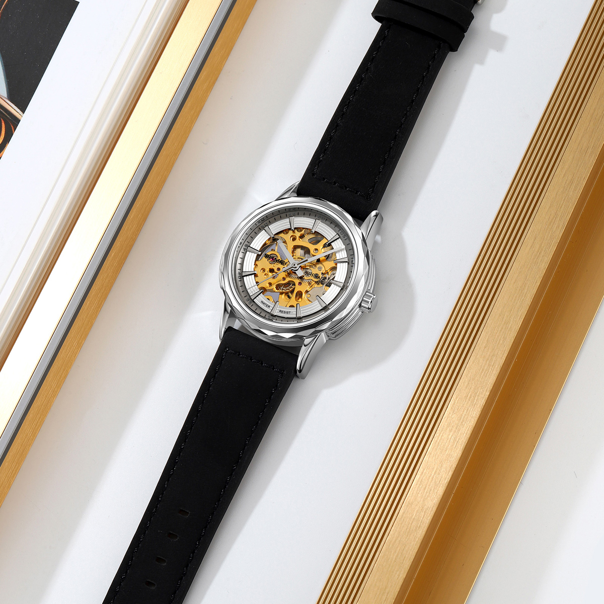 Skmei M035LSIBK Silver-Black Leather - Зображення 4