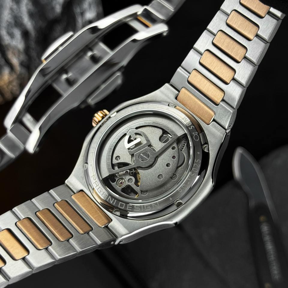 Чоловічий годинник Pagani Design PD-YS025 Silver-Gold-Brown - Зображення 8