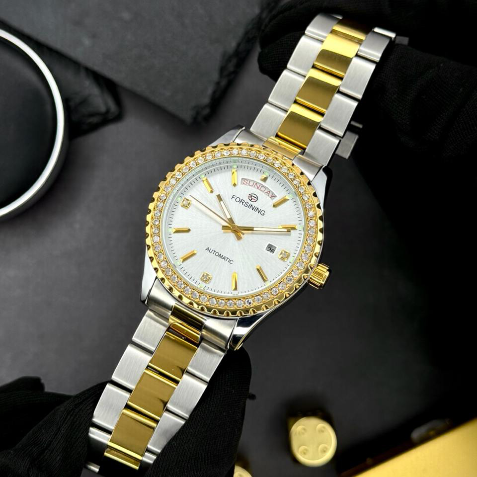 Forsining 6919 Silver-Gold-White Steel - Зображення 3