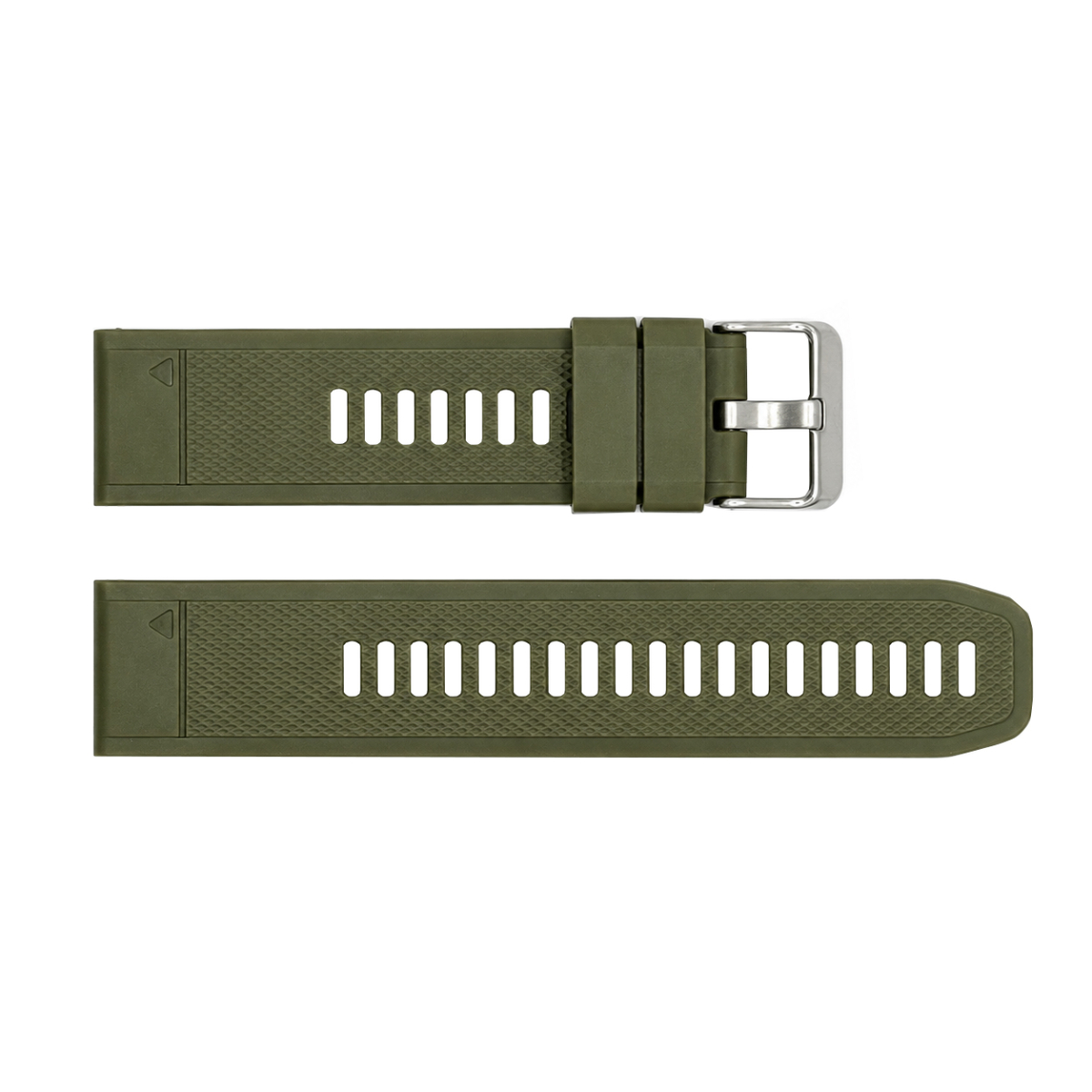 Ремінець для годинника Skmei 2122 Army Green-White силіконовий спортивний колір хакі - Зображення 2