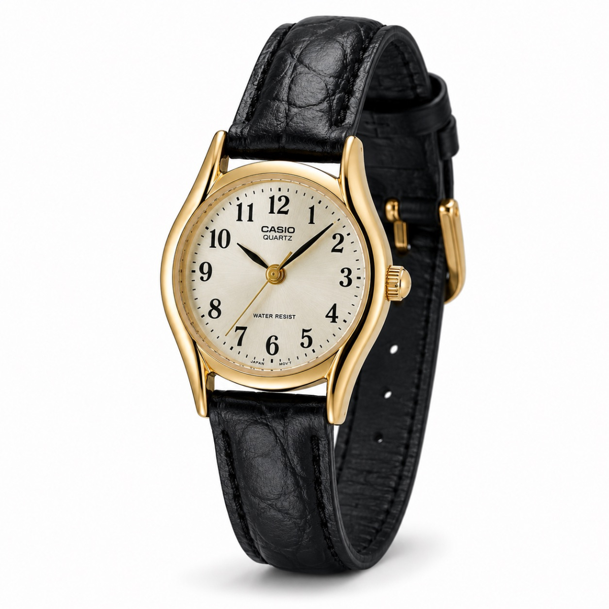 Жіночий годинник Casio LTP-1094Q-7B2 з шкіряним ремінцем та золотистим корпусом - Зображення 2