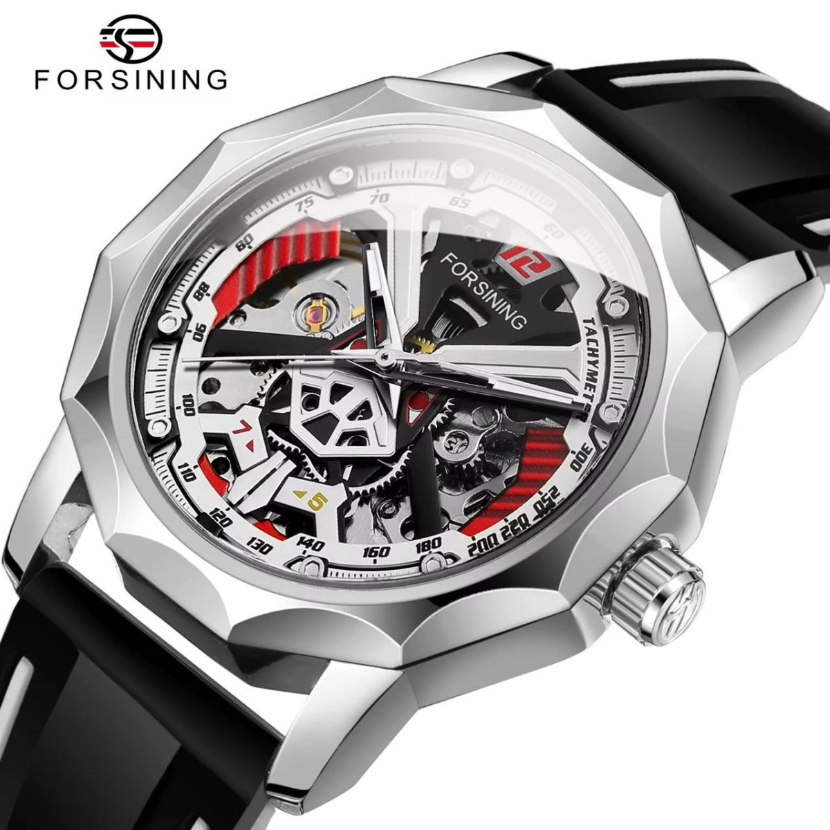 Forsining 8284 Silver-Black - Зображення 8