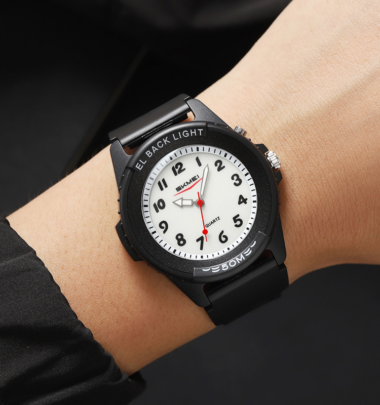 Skmei 2433BKWT-AC Black-White Namber - Зображення 4