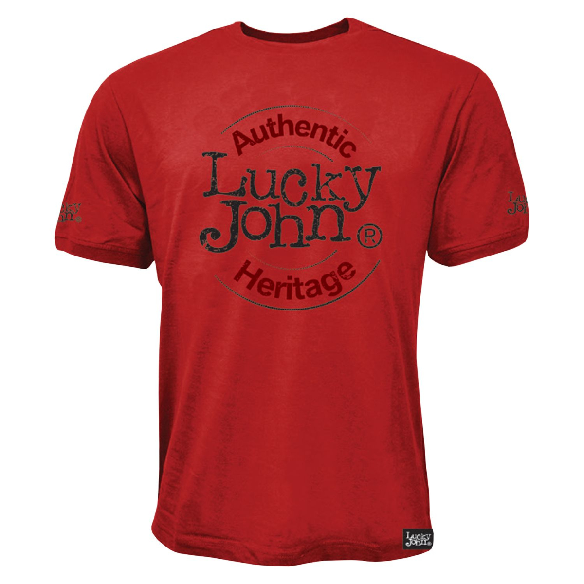 Футболка "LUCKY JOHN" Red (100% бавовна, червона) / S