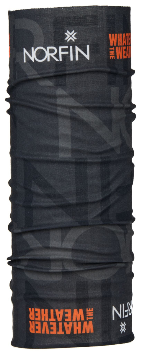 Бафф - захист обличчя/шиї/голови "NORFIN BANDANA" GREY (PL,сірий / чорний) / AM-6523